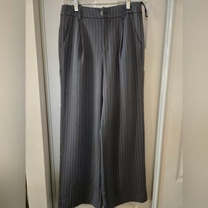 Cotton Candy Gray Pinstripe Men's Dress Pants